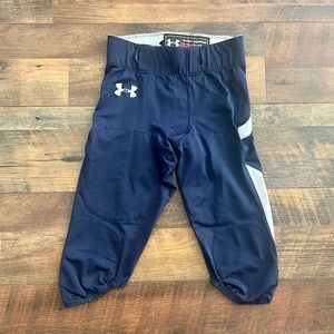 Under Armour Saber Football Training Performance Pant Boys Youth Small Navy